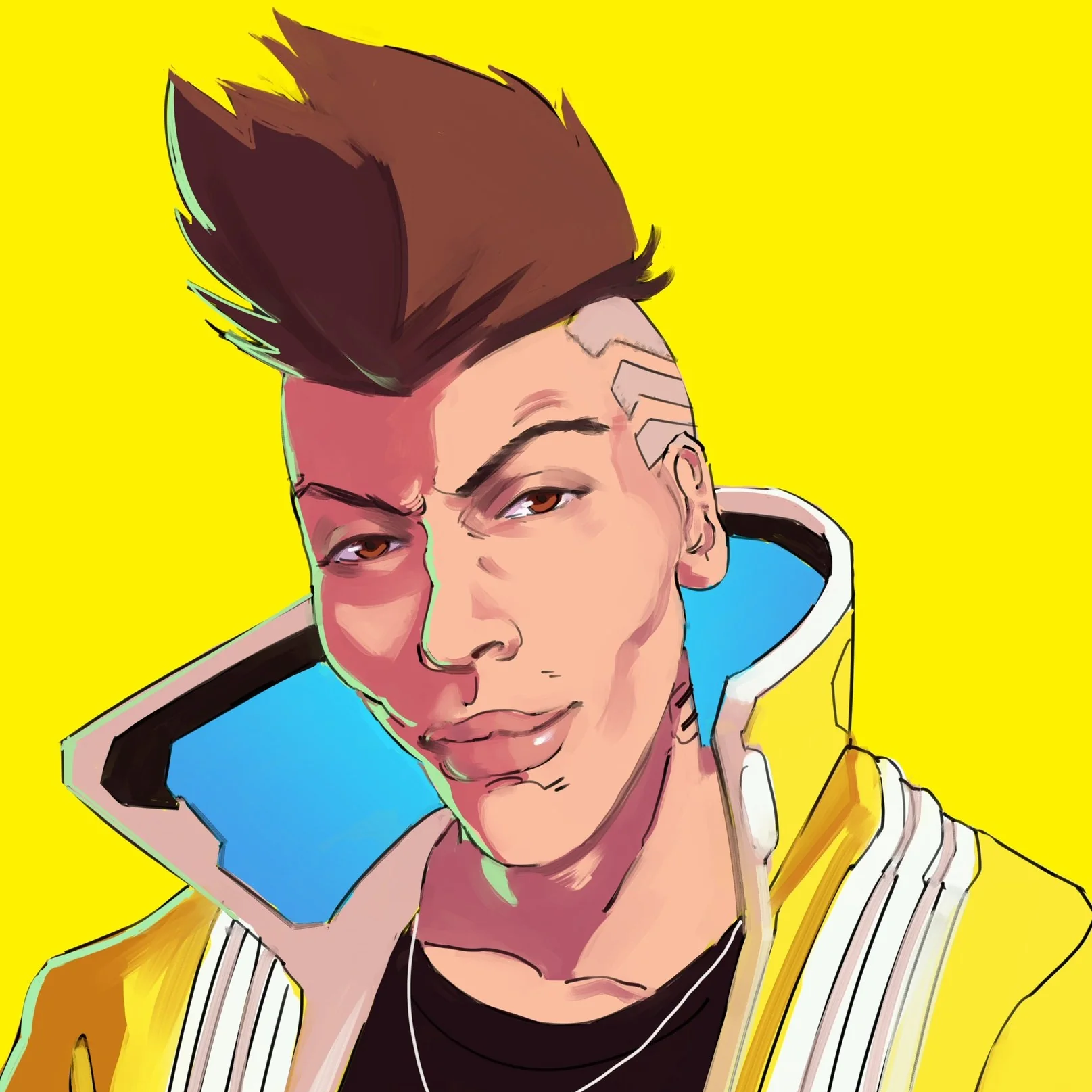 Portrait of David Martínez to Lucy from Cyberpunk: Edgerunners