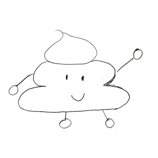 Poop waving hi